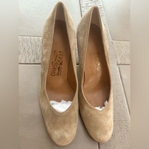 Suede Ferragamo Heels